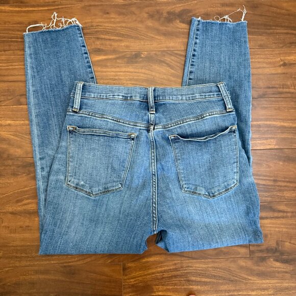 J.Crew Women's 10" High Rise Skinny Button-Fly Ankle Blue Jeans Denim Size 30 - Picture 4 of 10